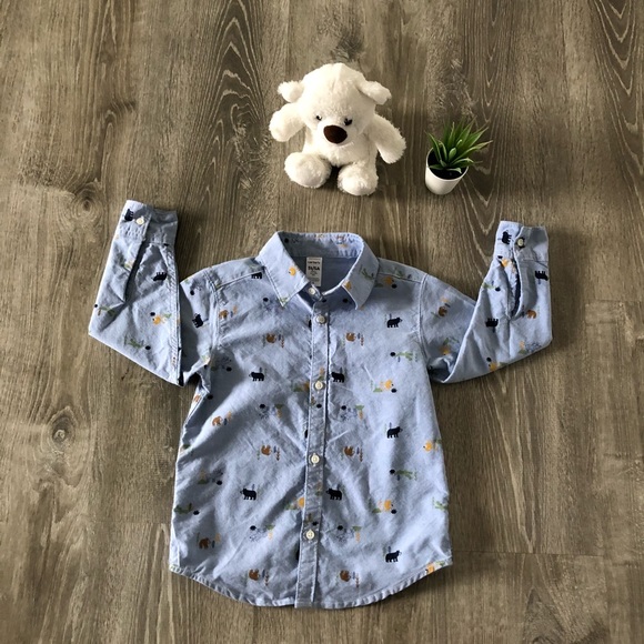 2-Piece Animal Button-Front Shirt & Pant Set - Picture 3 of 11